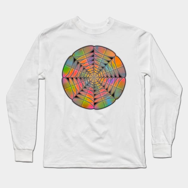 Sound Waves Mandala - Intricate Digital Illustration, Colorful Vibrant and Eye-catching Design, Perfect gift idea for printing on shirts, wall art, home decor, stationary, phone cases and more. Long Sleeve T-Shirt by cherdoodles